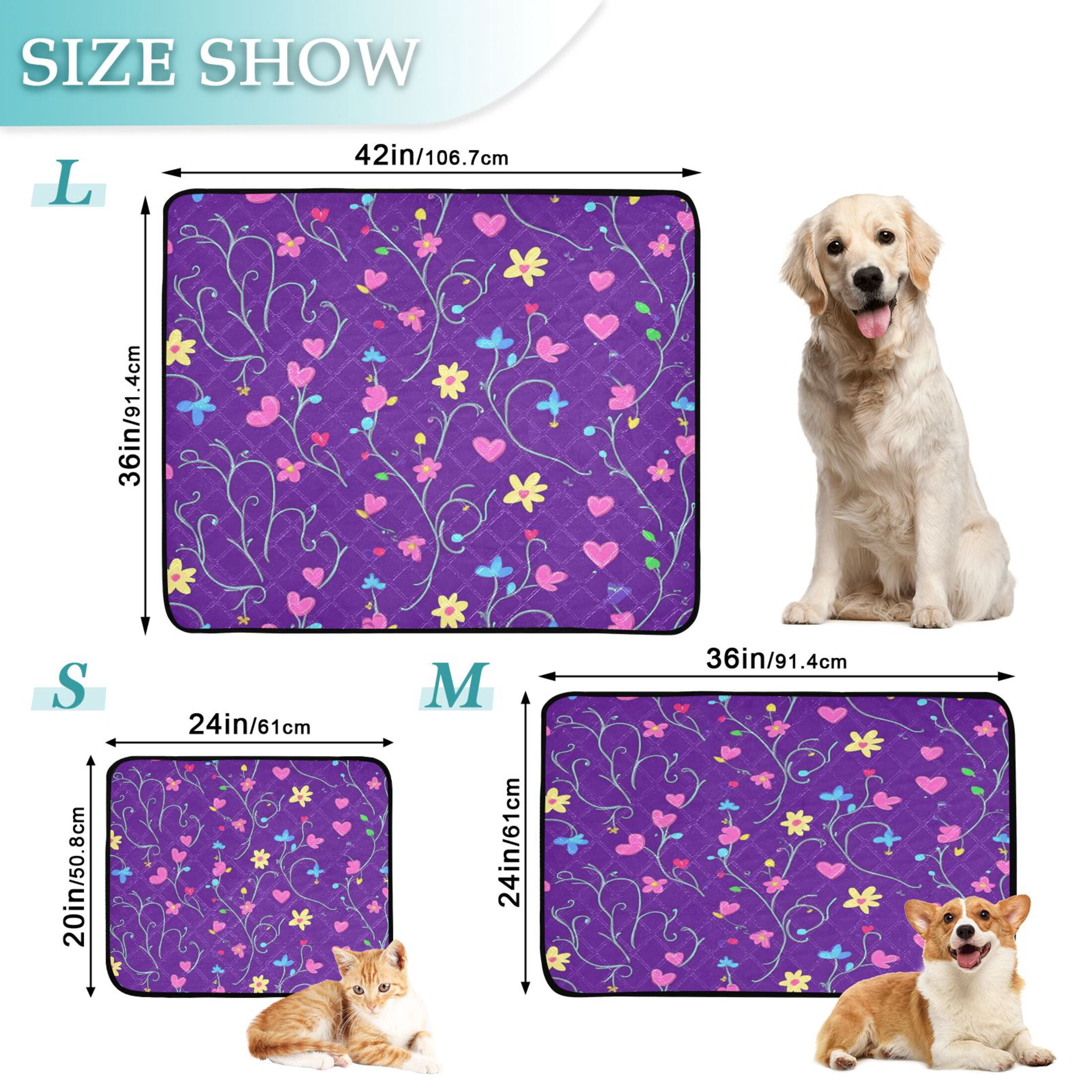 Washable Pet Pee Pads with Super Absorbent Reusable Training Pads for Dogs & Cats Small Pink Hearts