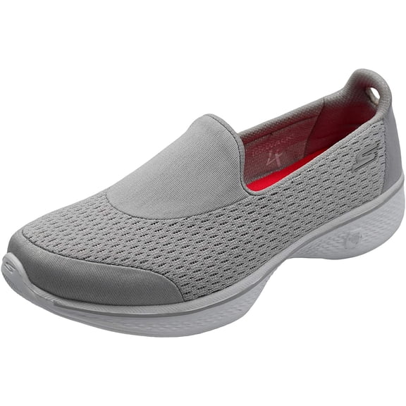 Skechers Women's Go Walk 4 Pursuit Walking Shoe, Light Grey, 7 M US