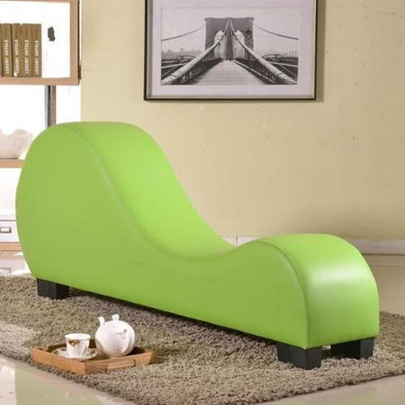 Brown Leather Chaise - Oliver & James Soulages Faux Leather Yoga Chair Stretch Chaise
