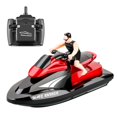 thumbnail image 2 of LEEYNEER High-Speed Remote Control Boat - 2.4G Wireless RC Racing Yacht with 30km/h Speed  80m Range  Rechargeable Battery  Self-Righting Design - for Pools & Lakes (Blue/Red), 2 of 5