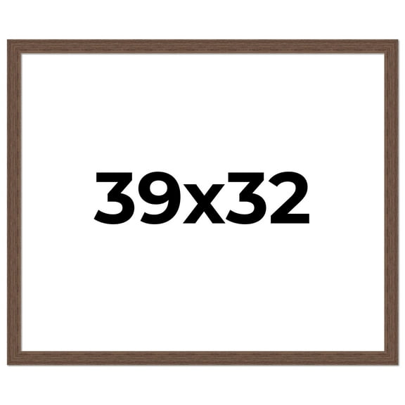 39x32 Frame Brown Distressed Barnwood Picture Frame | Rustic Farmhouse Photo Frame Includes UV