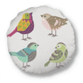 thumbnail image 1 of Illustration Lovely Birds Color Pattern Round Throw Pillow Home Decoration Cushion, 1 of 3