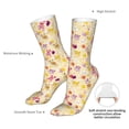 thumbnail image 4 of Xecao Rabbit And Balloon Print Fashion No Heel Casual Crew Socks Cushioned Breathable for Men Women - Moisture wicking,Not easy to fade Suitable for daily, 4 of 7