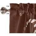 thumbnail image 5 of Kitchen Curtains and Valances Set, Coffee Gnome Brown Short Rod Pocket 3 Pieces Window Curtain Set for Bedroom, Bathroom, 24 Inch Long, 5 of 5