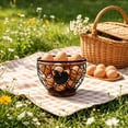 thumbnail image 5 of Wrought Iron Fruit Basket, Countertop Storage Organizer with Open Wire Design for Fresh Produce, Eggs, Snacks, and Bread, Durable Metal Kitchen Counter Basket for Home Organization, 5 of 6