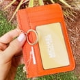 thumbnail image 3 of Michael Kors Jet Set Key Ring Top Zip Coin Pouch ID Card Holder Clementine, 3 of 4