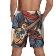 thumbnail image 4 of Uemuo Samurai Frog Guitar Pattern Mens Swim Trunks Quick Dry Board Shorts with Mesh Lining, Stretch Beach Shorts Quick Dry No-Chafing Board Shorts-XX-Large, 4 of 9