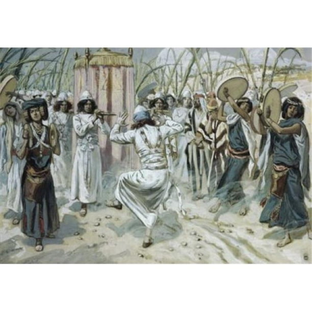 Posterazzi SAL999260 David Dancing Before the Ark James Tissot 1836-1902 French Jewish Museum New York USA Poster Print - 18 x 24 in.