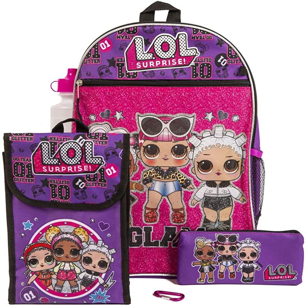 LOL Surprise Girls Backpack with Lunch 