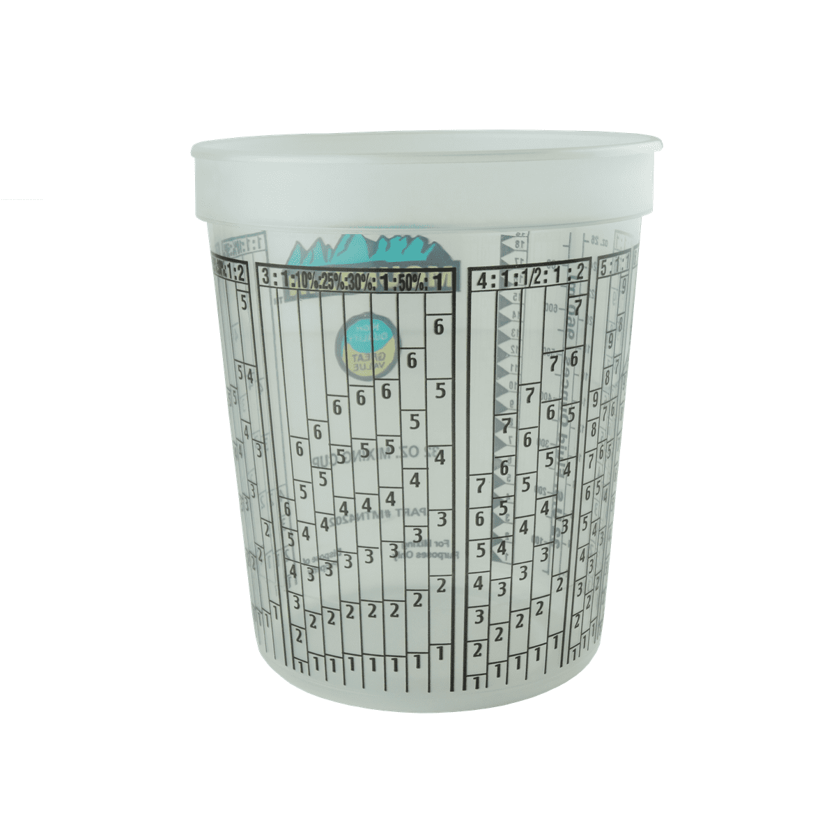 Mountain 4202 Disposable Quart Mixing Cup, 100 Count, Made in USA