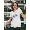thumbnail image 2 of Eye Talisman Shaped T-Shirt Women -Image by Shutterstock, Female Small, 2 of 4