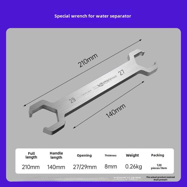 High-Strength Manual Water Divider Installation Plier for Home Plumbing - Detachable & Cleanable Design with Precise Heat Adjustment, Silver 4-Point Wrench (27-29mm) for Floor Heating Pipe