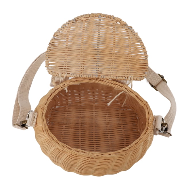 Kids Rattan Basket, Multi Function Kids Bike Basket for Photo Taking