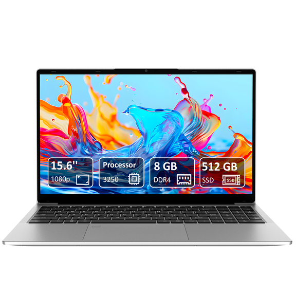 Exsurf 15.6" Student Laptop,Win 11 Pro,8GB RAM 512GB SSD, Type‑C Port,Ryzen 3, Home Daily Use