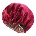 thumbnail image 2 of Gorro de Lana para Mujer Gorro Ajustable Reversible Gorro para La Cabeza para Vino rojo jinwen Gorro de dormir con capucha de satén para mujer, 2 of 8
