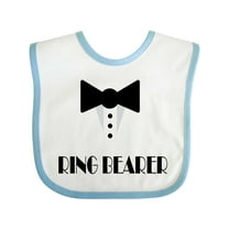 Inktastic Ringbearer Mock Tux Wedding Tuxedo Boys Baby Bib