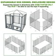 thumbnail image 4 of Pefilos 8-Panel Dog Kennel Heavy Duty Metal Dog Playpen, Pet Puppy Playpen with Rotating Feeding Door, Outdoor Backyard Dog Fence, Gray, 4 of 7