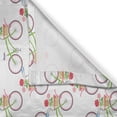 thumbnail image 3 of Ambesonne Geraniums Kitchen Curtains, Flower Basket in Bicycle, 55"x39", White and Multicolor, 3 of 3