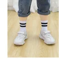 thumbnail image 4 of 5 Pairs/ Lot Pure Colour Soft Breathable Cotton Kids School Socks Girls Boys Casual Grey Black White Sports Children's Socks strawberry 3-5Years, 4 of 6