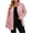 Pink, variant on Plus Size Jackets for Women Collared Button Down Long Sleeve Tunic Shirt Soft Tops for Women Green XL
