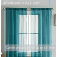 thumbnail image 2 of THD Serenity Sheer Voile Window Treatment Rod Pocket Curtain Panels - Light Filtering Curtains for Living Room - Pair, 2 of 6