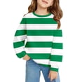 thumbnail image 3 of Tiijoy Little Girls Stripe Sweatshirt Casual Crew Neck Pullover Sweatshirts, Sizes 3-10, 3 of 3