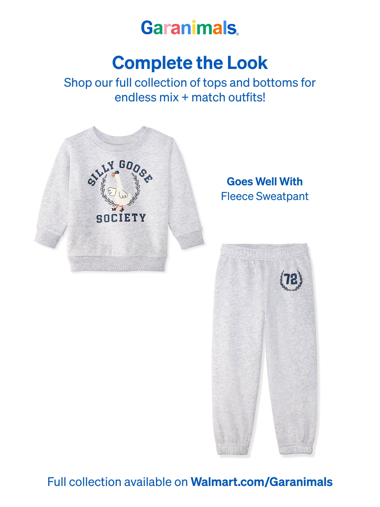 Garanimals Baby & Toddler Boys Graphic Fleece Crewneck Sweatshirt, Sizes 0-6T