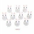 thumbnail image 1 of 10 pcs Miniature Fée Jardin Blanc Lapins Mini Décor Accessoires Résine Jardinage Ornements, 1 of 1