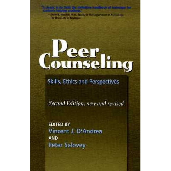 Peer Counseling (Paperback) by Vincent J D'Andrea, Salovey D' Andrea