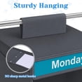 thumbnail image 6 of Weekly Clothes Organizer Hanging Shelf 5 Tier Outfit Storage with Side Mesh Pockets for Bedroom Dorm Closet, 6 of 7