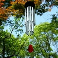 thumbnail image 2 of 27 Tubes Wind Chimes, Indoor Outdoor Large Deep Tone Silver Tube Windchime Chapel Bells Windows Garden Backyard Yard Decor Memorial Wind Chimes 39 Inches, 2 of 4