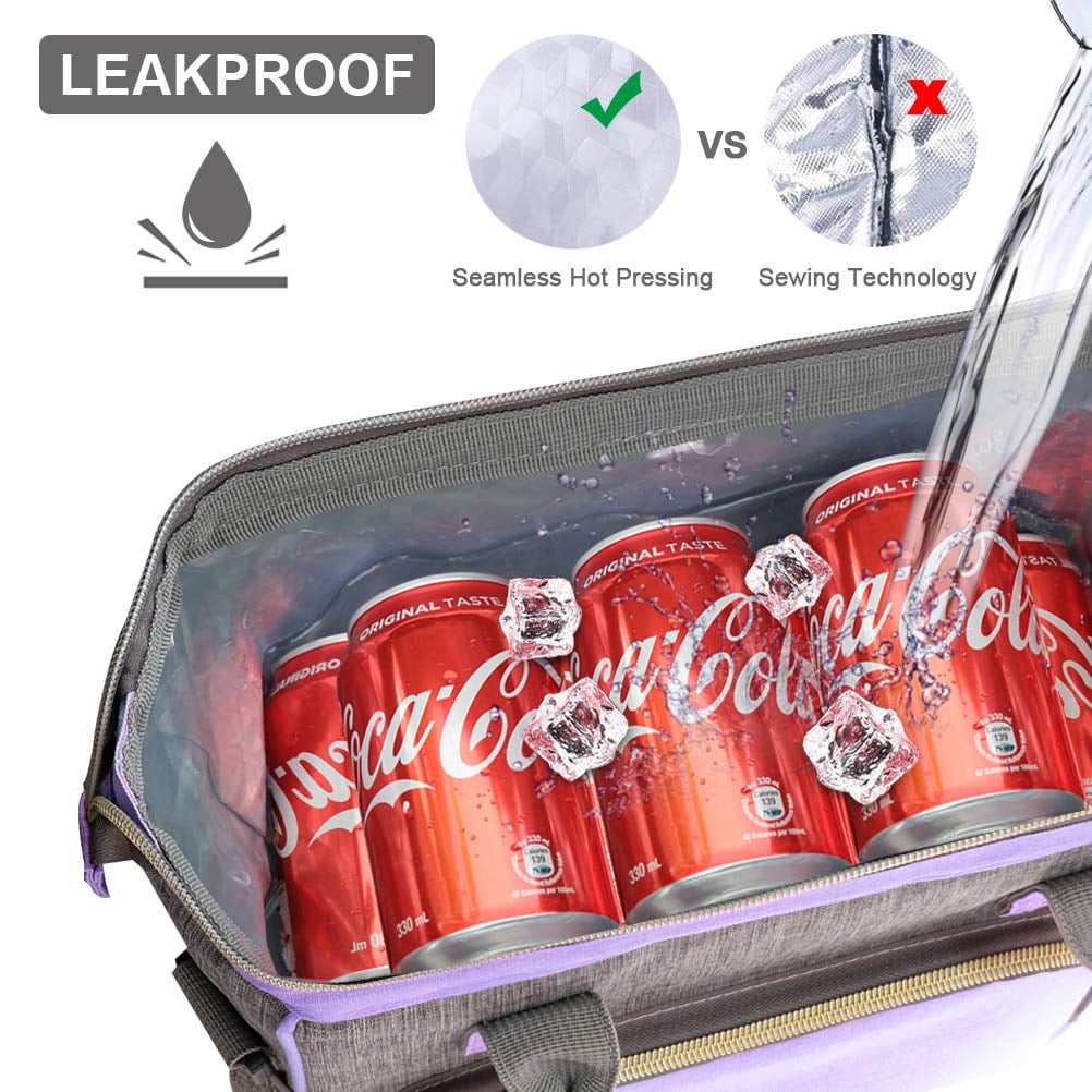 Insulated Lunch Bag for Women, Large 12L Reusable Cooler Lunch Box for Work, Office, Picnic, Leakproof Tote with Shoulder Strap