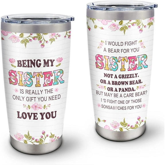 Sister Birthday Gifts from Sister, Sister Gifts Coffee Tumbler, Birthday Gifts For Sister, Bestie Gifts For Women, Best Gift Idea for Sister, Soul Sister Gifts For Women Coffee Cup 20oz 1PC