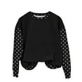 thumbnail image 4 of UTSJKR Polka Dot Sweater for Women 2026 Fashion Winter Spring Chunky Crewneck Lantern Sleeve Loose Knit Pullover Sweaters Top Black S, 4 of 4
