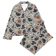 thumbnail image 2 of Bobifish Toddler Girls Sets Halloween Cartoon Print Long Sleeves Front Button Tops With Pants Everyday Wear Child Girls Sets, 2 of 2