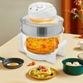 thumbnail image 5 of 17L / 17.96Qt Air Fryer, 1200W-1400W, 360° Viewable Glass Air Fryer with Expansion Ring for Home Kitchens 110V-120V, 5 of 9