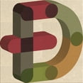 thumbnail image 1 of Ahgly Company Machine Washable Indoor Square Transitional Ginger Brown Green Area Rugs, 7' Square, 1 of 7