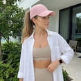 thumbnail image 6 of Laser Perforated Waterproof Womens Baseball Cap, Adjustable Quick Dry Mesh Snapback Sun Hat, Breathable Performance Sports Headwear, Lightweight Cooling Cap for Golf, Running, Workout,Pink, 6 of 9