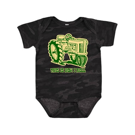 

Inktastic This is How I Roll Tractor GRN Gift Baby Boy or Baby Girl Bodysuit
