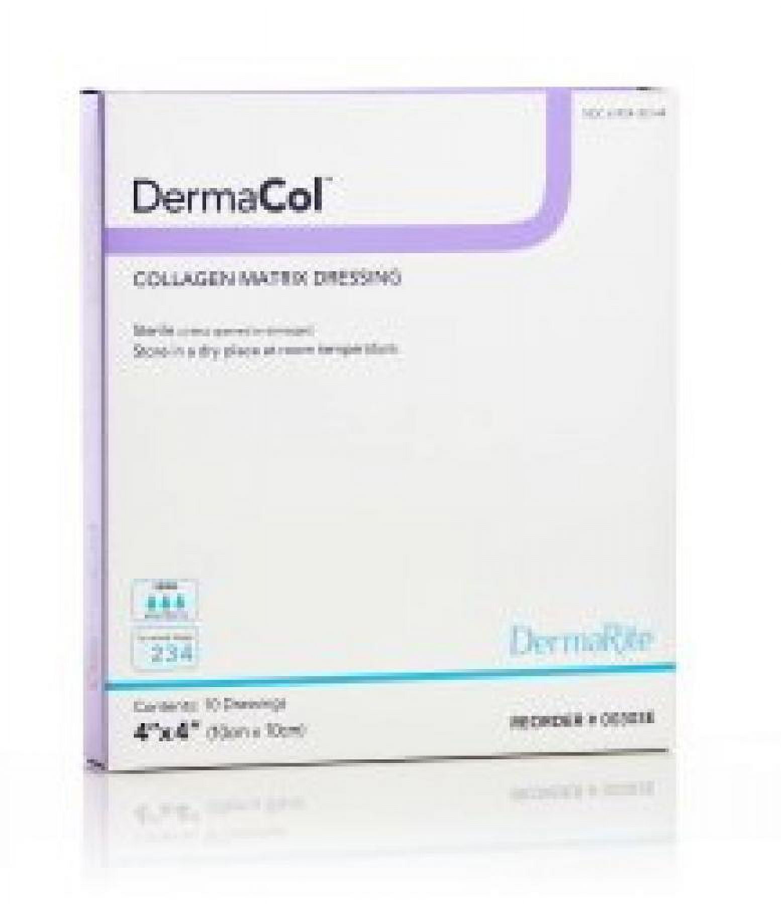 Dermacol Collagen Matrix Dressing, 4 x 4 Inch, Sterile, 10 Count