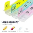 Pill Organizer 3 Times a Day, Weekly Medicine Organizer Pill Boxes, 7