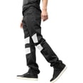 thumbnail image 5 of Ma Croix Mens Biker Jeans Slim Straight Fit Denim Distressed Zipper Pants, 5 of 7