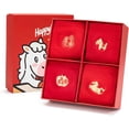 thumbnail image 1 of Chaussettes Rouges du Nouvel An Chinois, 4 Paires de Chaussettes Rouges Hommes Femmes, Chaussettes Porte-Bonheur 2025 Année du Cheval, Chaussettes en Coton pour le Festival du Printemps.,B,5.5-10, 1 of 4