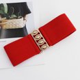 thumbnail image 6 of Wide Elastic Waist Cinch Stretch Waistband Retro Clasp Buckle Belt, 6 of 8
