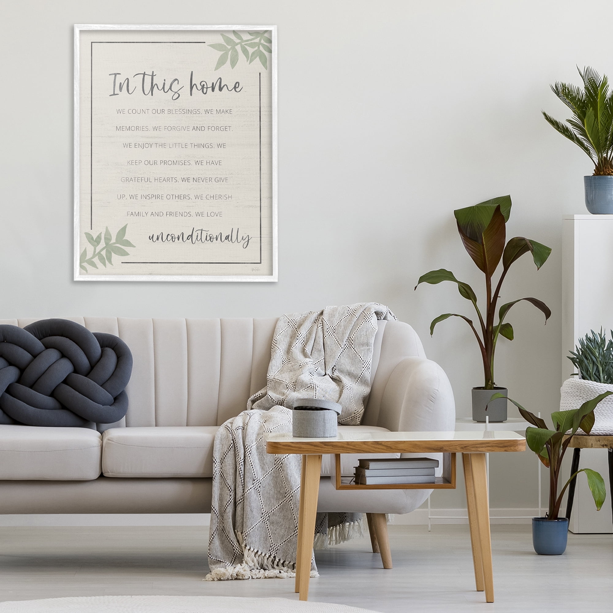 Stupell Industries We Love Unconditionally White Framed Giclee Art, design by Natalie Carpentieri