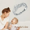 thumbnail image 3 of Mother's Day Gifts for Mother, I Love You Mom Ring 14K White Gold Plated Mom Mother Rings Jewelry Gifts for Mom Mama Nana, 3 of 6