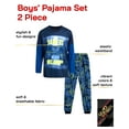 thumbnail image 2 of Quad Seven Boys' Pajama Set - 2 Piece Long Sleeve Sublimation Top and Pajama Pants for Boys (8-18), 2 of 7
