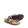 thumbnail image 4 of Women's Cork Footbed Thong Slide Sandals Comfort Flat Sandals for Summer, 4 of 5
