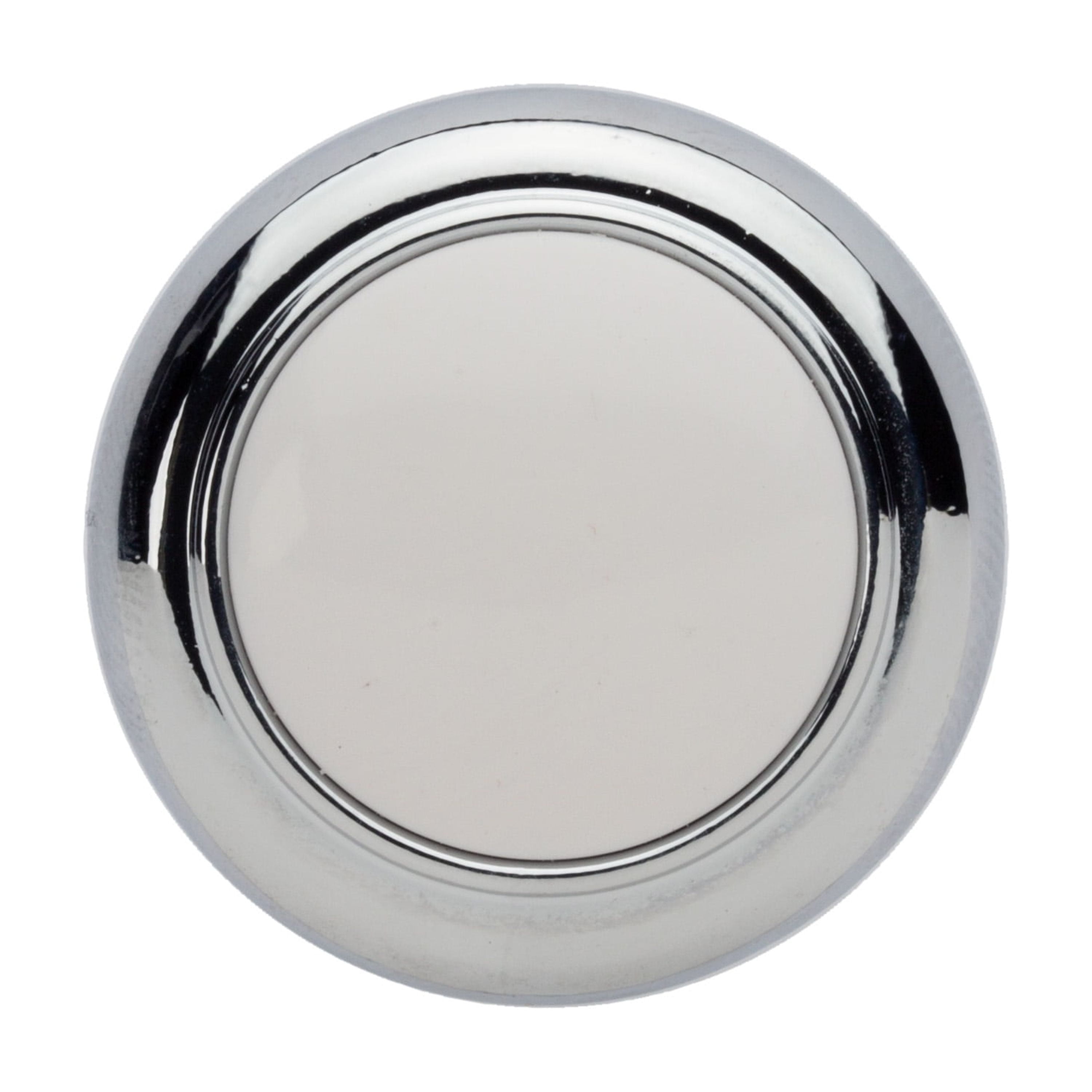 (2 pack) Mainstays 1-1/4" (32mm) Classic Cabinet Knob, Chrome and White, 10 Pack