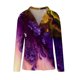 thumbnail image 4 of Puntoco - Jersey de manga larga con cuello en V y estampado floral para mujer Puntoco Puntoco-5407, 4 of 5